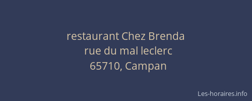 restaurant Chez Brenda