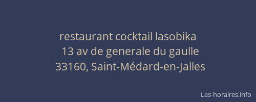 restaurant cocktail lasobika