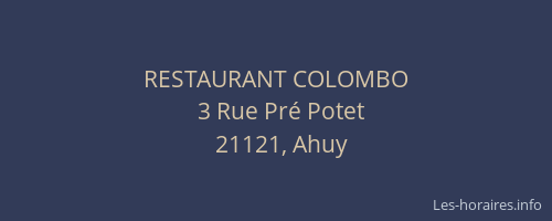 RESTAURANT COLOMBO