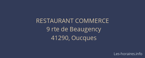 RESTAURANT COMMERCE