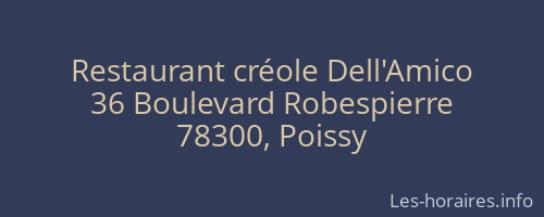 Restaurant créole Dell'Amico
