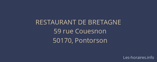 RESTAURANT DE BRETAGNE