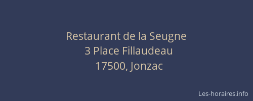 Restaurant de la Seugne