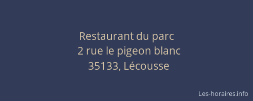 Restaurant du parc