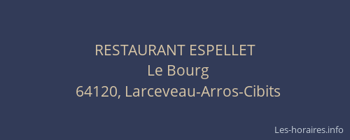 RESTAURANT ESPELLET