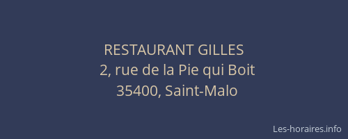 RESTAURANT GILLES