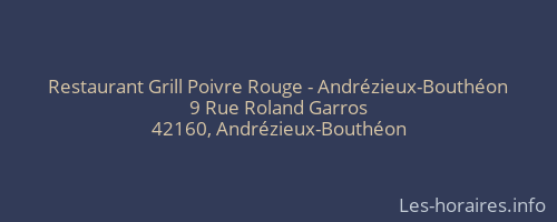 Restaurant Grill Poivre Rouge - Andrézieux-Bouthéon
