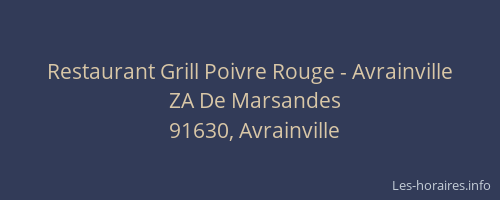 Restaurant Grill Poivre Rouge - Avrainville