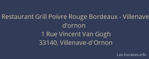 Restaurant Grill Poivre Rouge Bordeaux - Villenave d'ornon