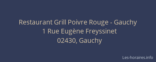 Restaurant Grill Poivre Rouge - Gauchy