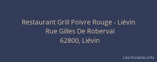 Restaurant Grill Poivre Rouge - Liévin