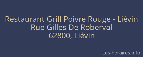 Restaurant Grill Poivre Rouge - Liévin