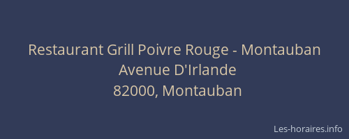 Restaurant Grill Poivre Rouge - Montauban