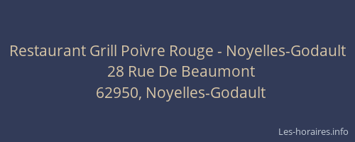 Restaurant Grill Poivre Rouge - Noyelles-Godault