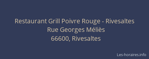 Restaurant Grill Poivre Rouge - Rivesaltes