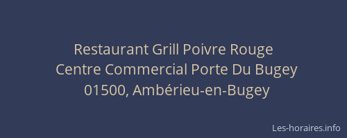 Restaurant Grill Poivre Rouge