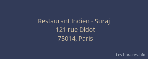 Restaurant Indien - Suraj