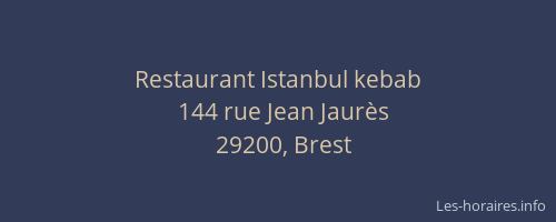 Restaurant Istanbul kebab