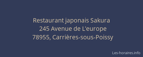 Restaurant japonais Sakura