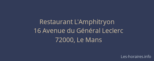 Restaurant L'Amphitryon