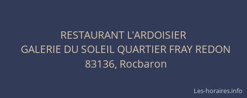 RESTAURANT L'ARDOISIER