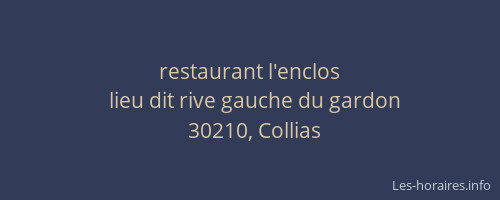 restaurant l'enclos