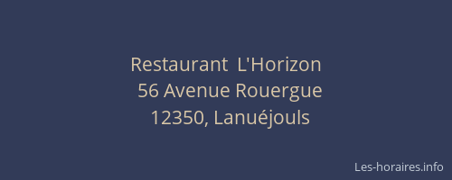 Restaurant  L'Horizon
