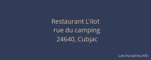 Restaurant L'Ilot