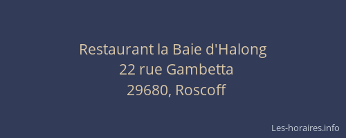 Restaurant la Baie d'Halong
