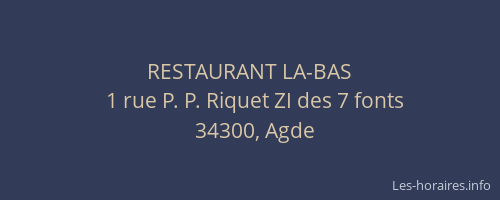 RESTAURANT LA-BAS