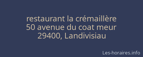 restaurant la cr&eacute;maill&egrave;re