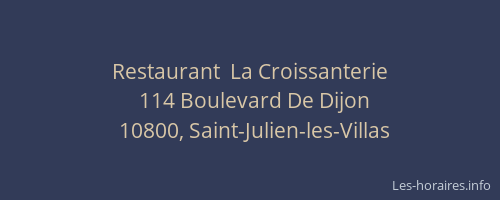 Restaurant  La Croissanterie