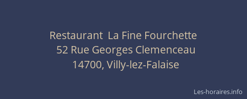Restaurant  La Fine Fourchette