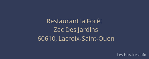 Restaurant la Forêt
