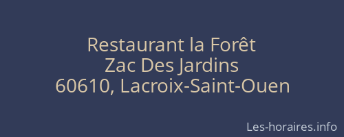 Restaurant la Forêt