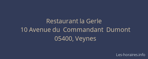Restaurant la Gerle