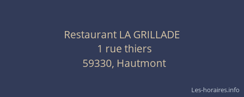 Restaurant LA GRILLADE
