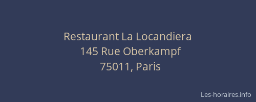 Restaurant La Locandiera