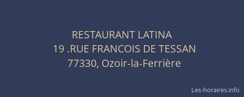 RESTAURANT LATINA