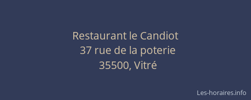 Restaurant le Candiot