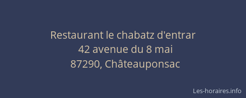 Restaurant le chabatz d'entrar
