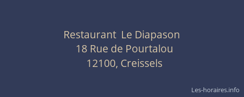 Restaurant  Le Diapason