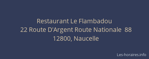 Restaurant Le Flambadou