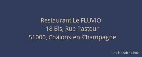 Restaurant Le FLUVIO
