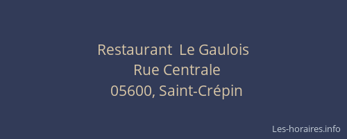 Restaurant  Le Gaulois