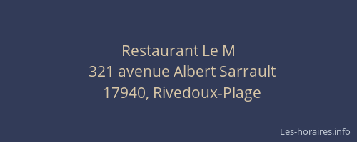Restaurant Le M