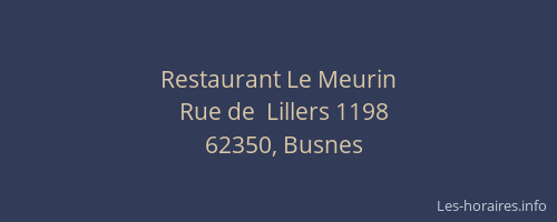 Restaurant Le Meurin