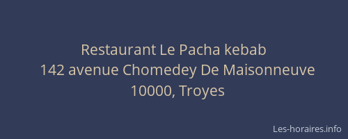 Restaurant Le Pacha kebab