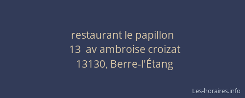 restaurant le papillon