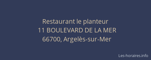 Restaurant le planteur